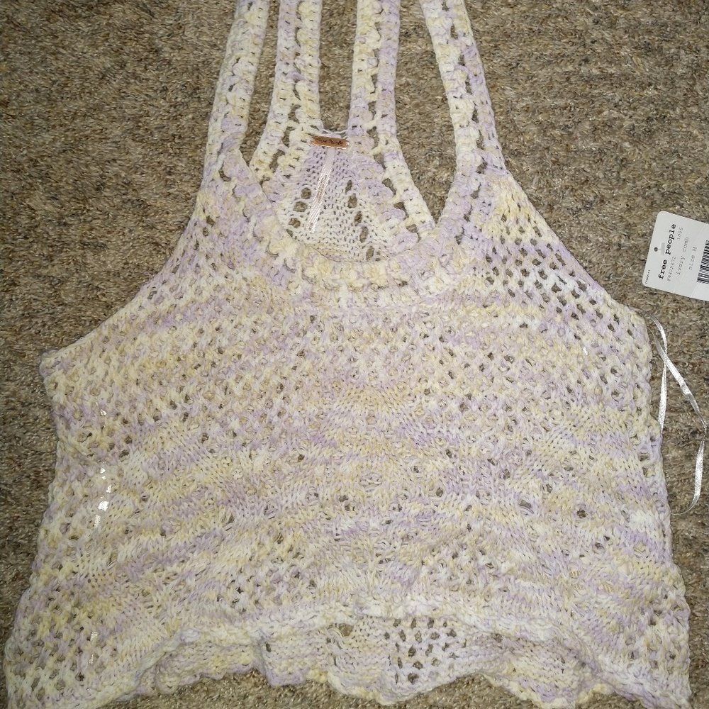 free people cropped knit tank